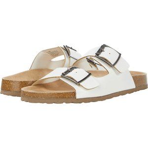 UNIONBAY Sandals Melissa White Buckle Slides